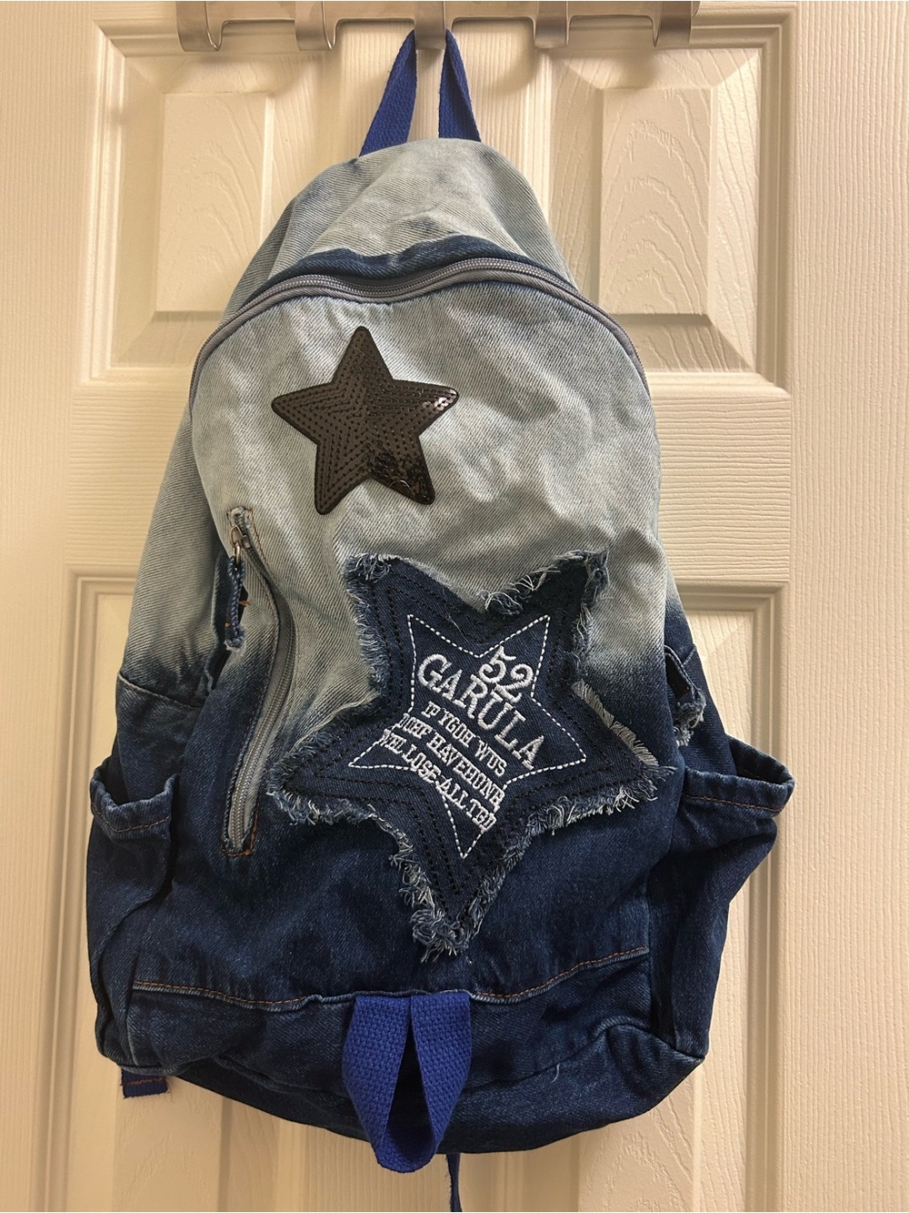 🆕 ombre denim star backpack